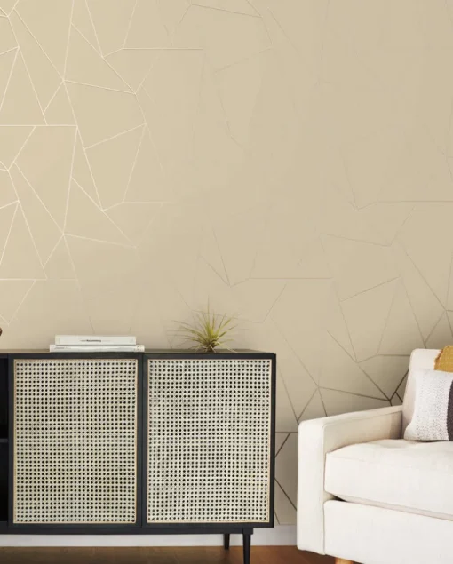 Antonina Vella Modern Metals Nazca Wallpaper - Pearl & Gold