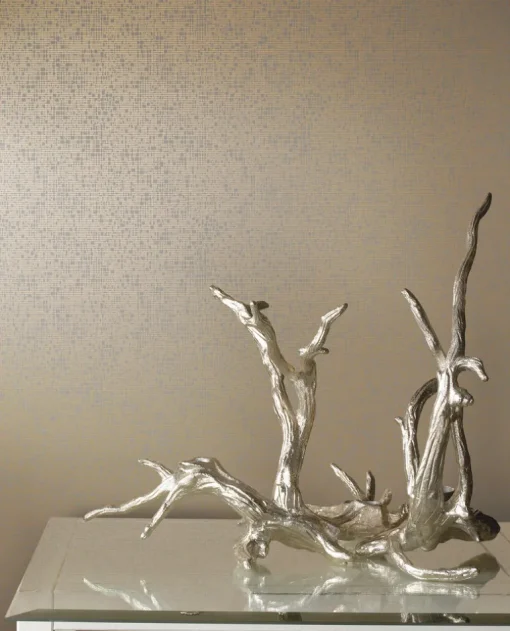 Antonina Vella Modern Metals Interactive Wallpaper - Taupe & Gold