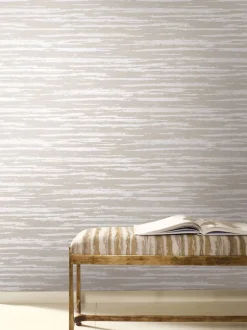 Antonina Vella Modern Metals Atmosphere Wallpaper - Beige & Silver