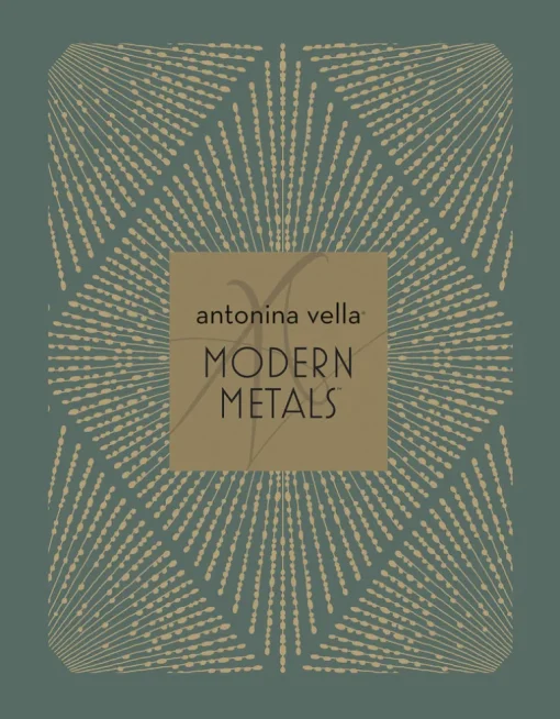 Antonina Vella Modern Metals Ebb And Flow Wallpaper - Khaki & Gold