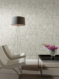 Antonina Vella Modern Metals Nazca Wallpaper - Neutral & Silver