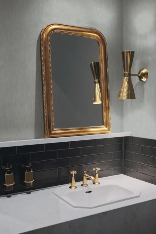 Antonina Vella Modern Metals Metallic Cascade Wallpaper - Spa & Silver