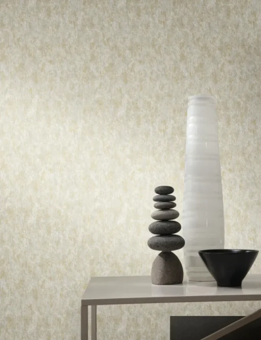 Antonina Vella Modern Metals Shimmering Patina Wallpaper - Neutral & Gold