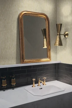 Antonina Vella Modern Metals Metallic Cascade Wallpaper - Neutral & Gold