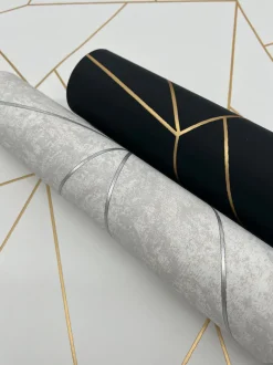 Antonina Vella Modern Metals Nazca Wallpaper - Black & Gold