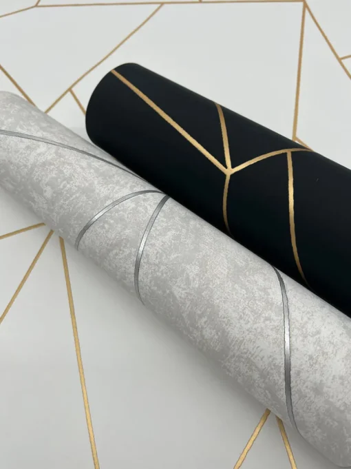 Antonina Vella Modern Metals Nazca Wallpaper - Black & Gold