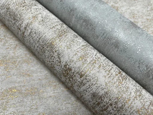 Antonina Vella Modern Metals Shimmering Patina Wallpaper - Spa & Silver