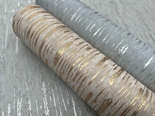 Antonina Vella Modern Metals Metallic Cascade Wallpaper - Neutral & Gold