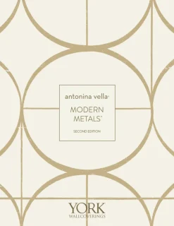 Antonina Vella Modern Metals Metallic Cascade Wallpaper - Pale Green & Silver