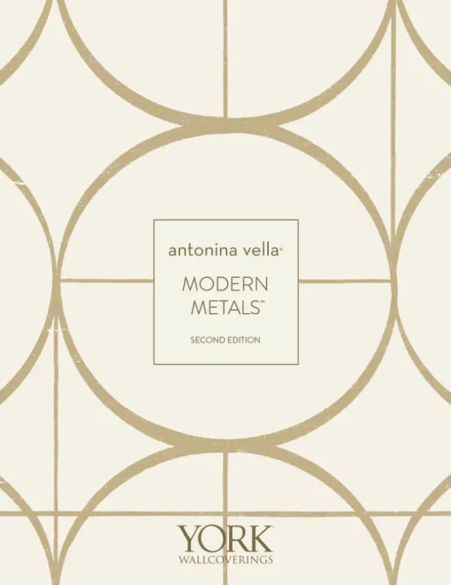 Antonina Vella Modern Metals Metallic Cascade Wallpaper - Pale Green & Silver