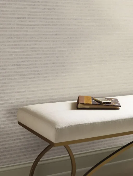 Antonina Vella Natural Opalescence Faux Capiz Wallpaper - Putty