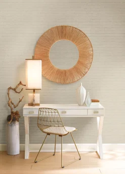 Antonina Vella Natural Opalescence Faux Capiz Wallpaper - Putty