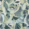 Artistic Abstracts Fauvist Flock Wallpaper - Green