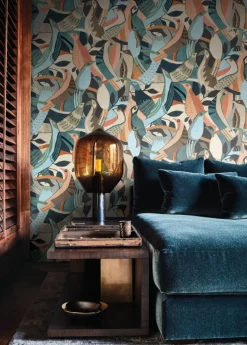 Artistic Abstracts Fauvist Flock Wallpaper - Multi