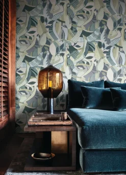 Artistic Abstracts Fauvist Flock Wallpaper - Green