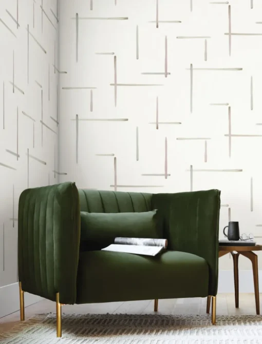 Artistic Abstracts Gilded Sumi-E Wallpaper - Brown
