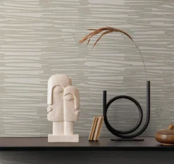 Artistic Abstracts Water Reed Thatch Wallpaper - Brown