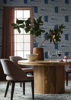 Artistic Abstracts Zulu Thread Wallpaper - Blue