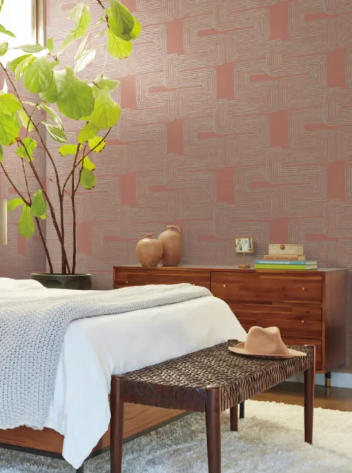 Artistic Abstracts Zulu Thread Wallpaper - Red