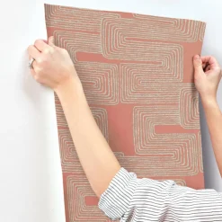 Artistic Abstracts Zulu Thread Wallpaper - Red
