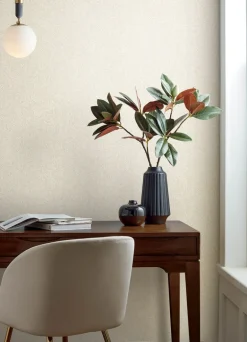 A-Street Prints Botanica Ashbee Faux Fabric Wallpaper - Taupe