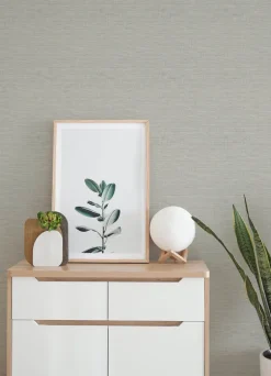 A-Street Prints Botanica Agave Faux Grasscloth Wallpaper - Stone