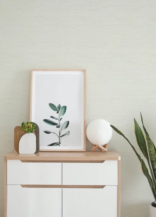 A-Street Prints Botanica Agave Faux Grasscloth Wallpaper - Off-White