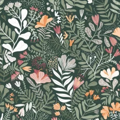 A-Street Prints Botanica Brittsommar Wallpaper - Evergreen