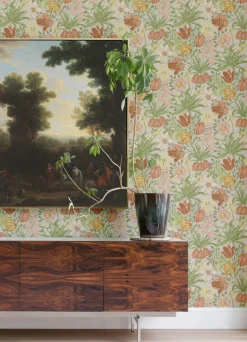 A-Street Prints Botanica Cecilia Tulip & Daffodil Wallpaper - Chartreuse