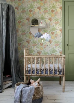 A-Street Prints Botanica Cecilia Tulip & Daffodil Wallpaper - Chartreuse