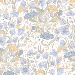 A-Street Prints Botanica Hava Meadow Flowers Wallpaper - Light Blue
