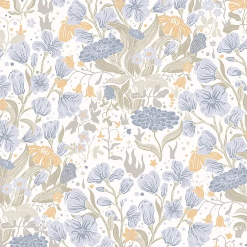 A-Street Prints Botanica Hava Meadow Flowers Wallpaper - Light Blue