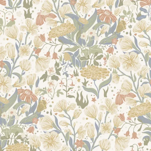 A-Street Prints Botanica Hava Meadow Flowers Wallpaper - Neutral