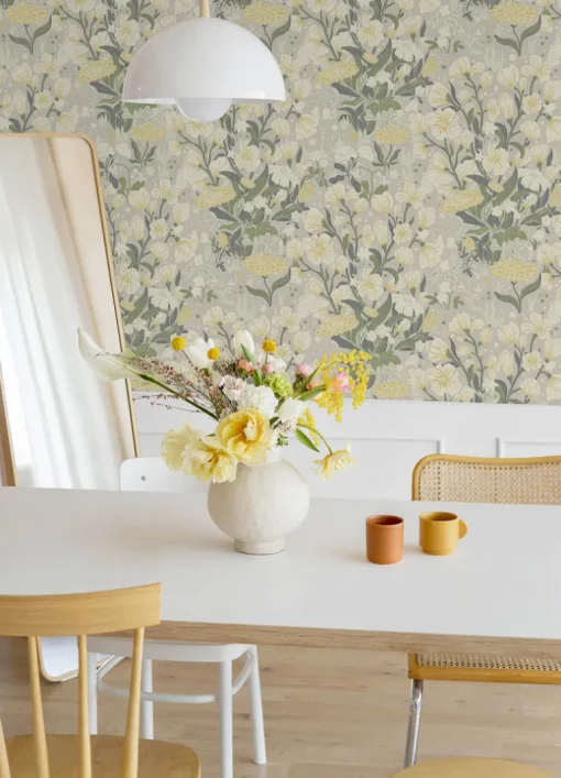 A-Street Prints Botanica Hava Meadow Flowers Wallpaper - Yellow