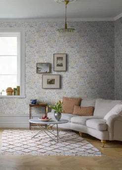 A-Street Prints Botanica Hava Meadow Flowers Wallpaper - Light Blue