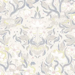 A-Street Prints Botanica Lisa Floral Damask Wallpaper - Bone