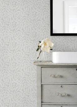 A-Street Prints Botanica Lindlöv Leafy Vines Wallpaper - Grey