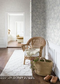 A-Street Prints Botanica Lisa Floral Damask Wallpaper - Bone
