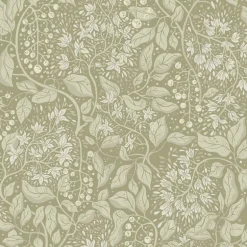 A-Street Prints Botanica Turi Twining Vines Wallpaper - Moss
