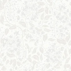 A-Street Prints Botanica Turi Twining Vines Wallpaper - Light Grey