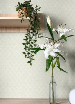 A-Street Prints Botanica Trevor Leaf Trellis Wallpaper - Khaki