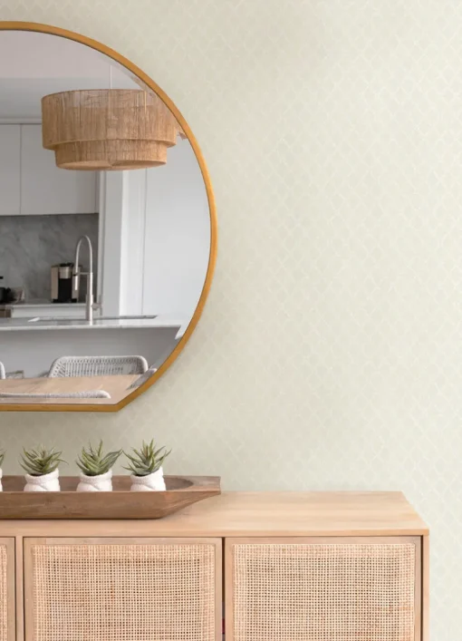 A-Street Prints Botanica Trevor Leaf Trellis Wallpaper - Khaki
