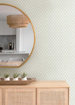 A-Street Prints Botanica Trevor Leaf Trellis Wallpaper - Sage