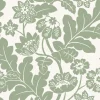 A-Street Prints Georgia Augusta Flock Wallpaper - Seafoam