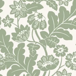 A-Street Prints Georgia Augusta Flock Wallpaper - Seafoam