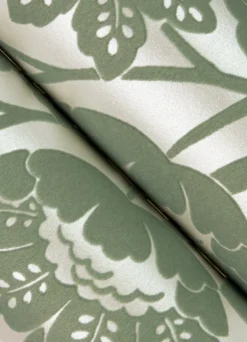A-Street Prints Georgia Augusta Flock Wallpaper - Seafoam