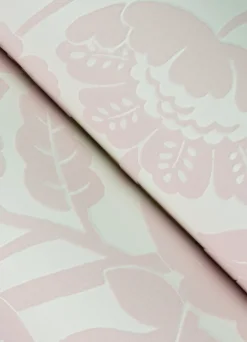 A-Street Prints Georgia Augusta Flock Wallpaper - Pink