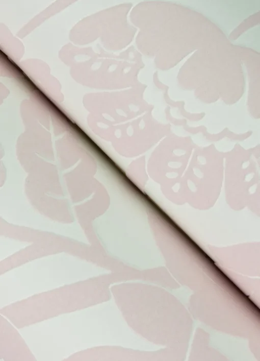 A-Street Prints Georgia Augusta Flock Wallpaper - Pink