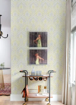 A-Street Prints Georgia Fernback Wallpaper - Yellow