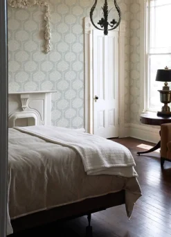 A-Street Prints Georgia Zaria Wallpaper - Light Blue